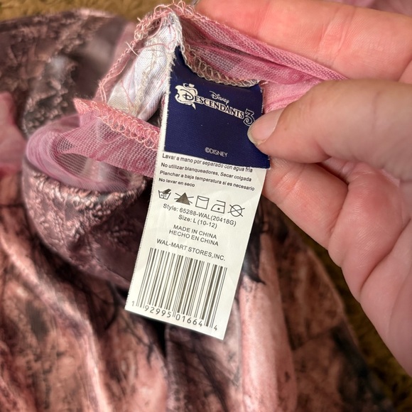 Disney Descendants Audrey Pink Black Jumpsuit with Belt Large 10/12 Costume - Picture 6 of 7